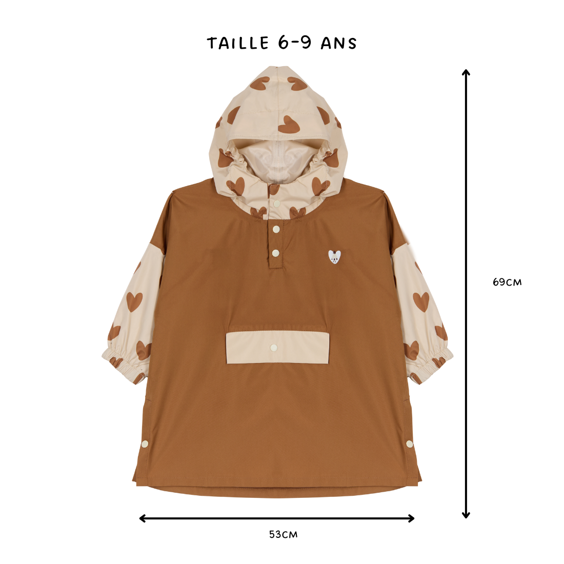 Poncho long Love Kids