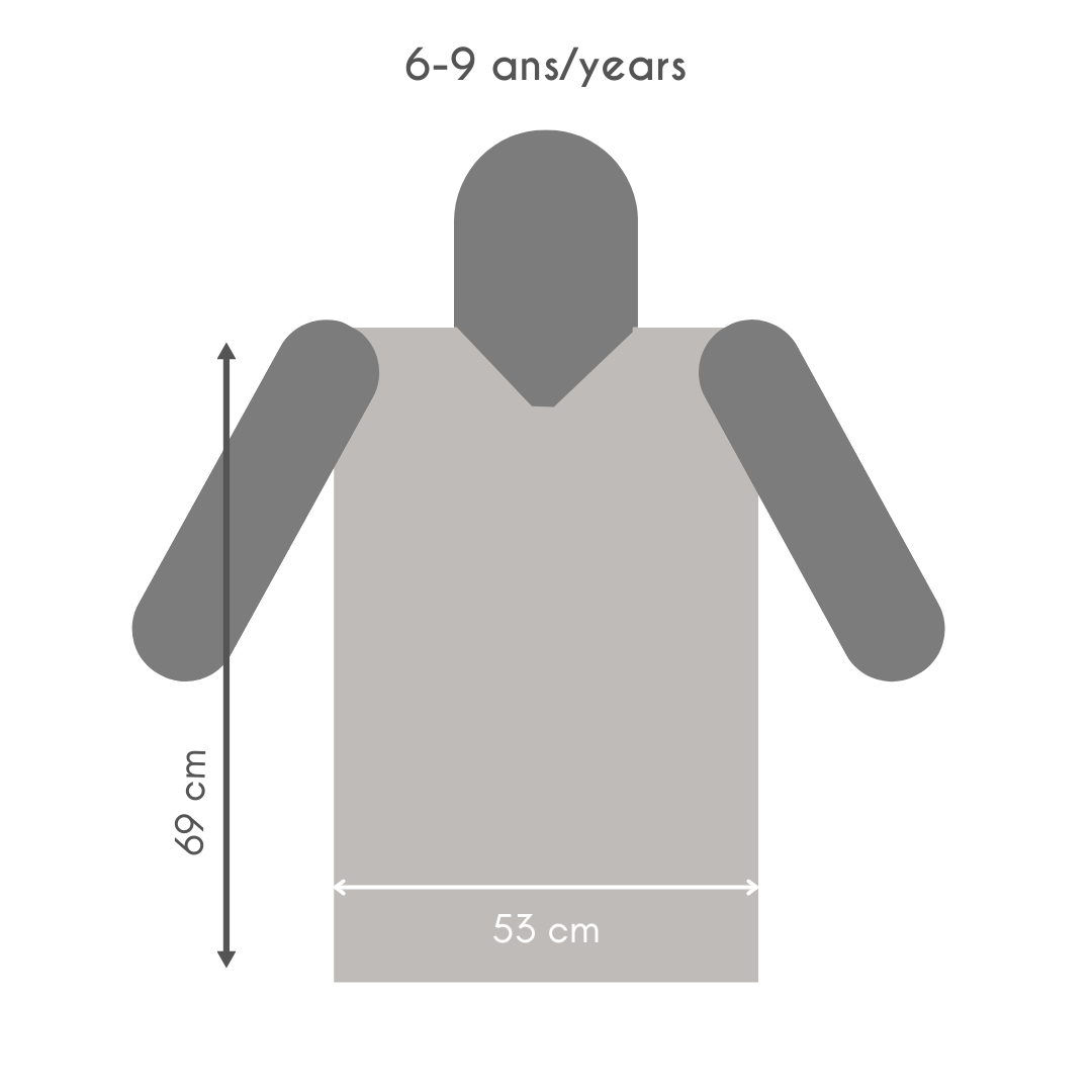 Poncho long Capuche Bordeaux Kids