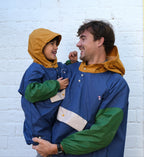 Poncho long Ash Blue