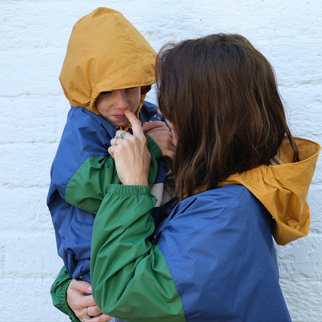 Poncho long Ash Blue