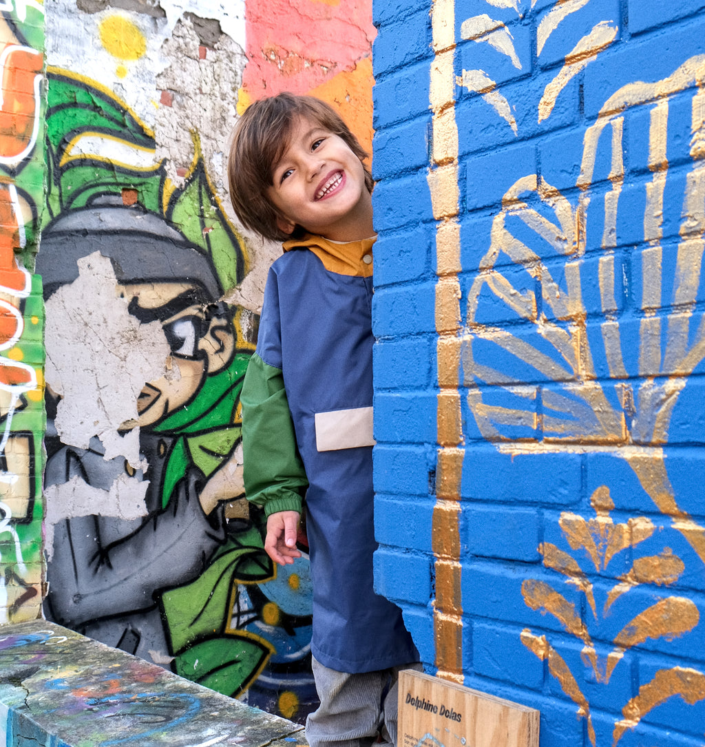 Poncho long Ash Blue Kids