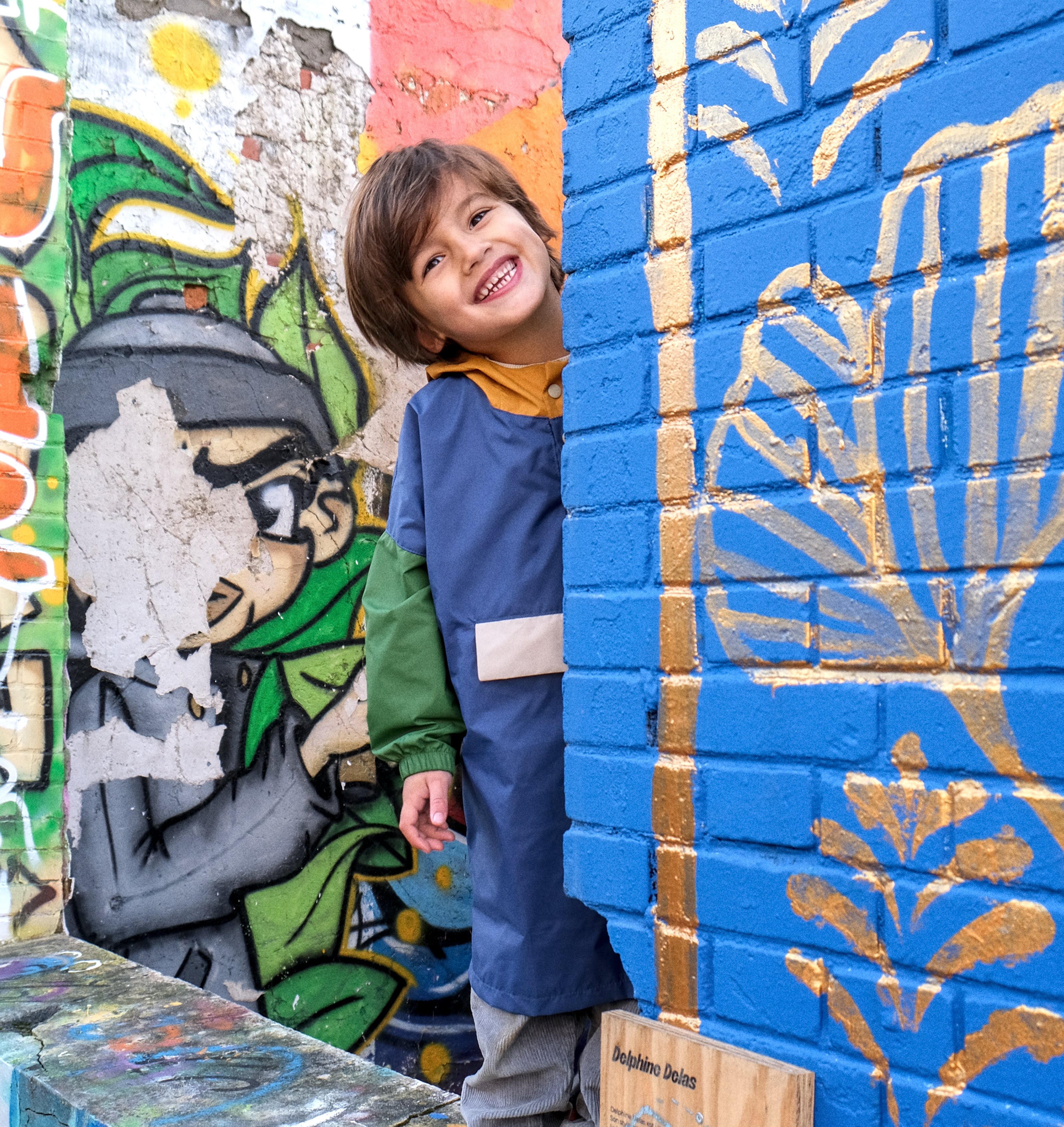 Poncho long Ash Blue Kids
