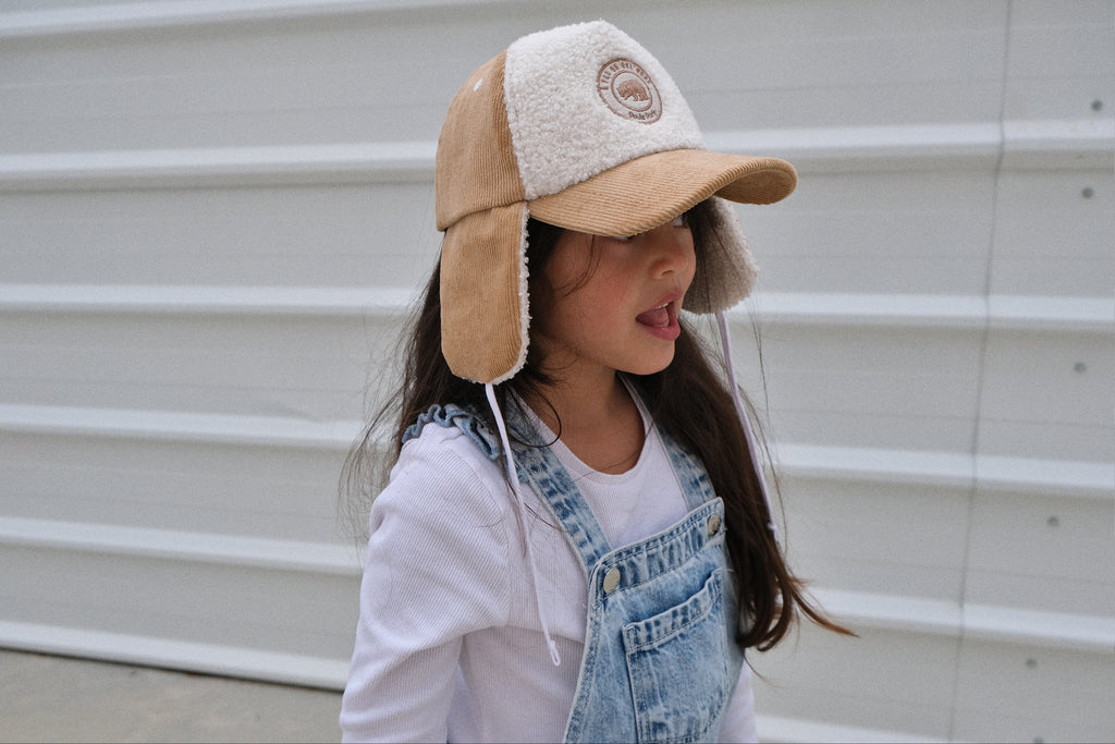 Casquette velours Cocooning sherpa avec cache-oreilles
