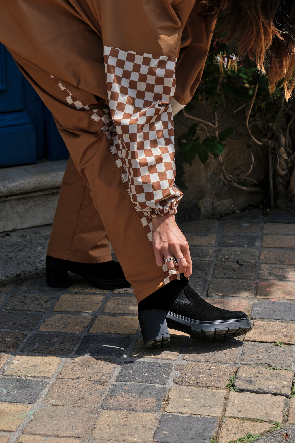 Pantalon de pluie Damiers Marron