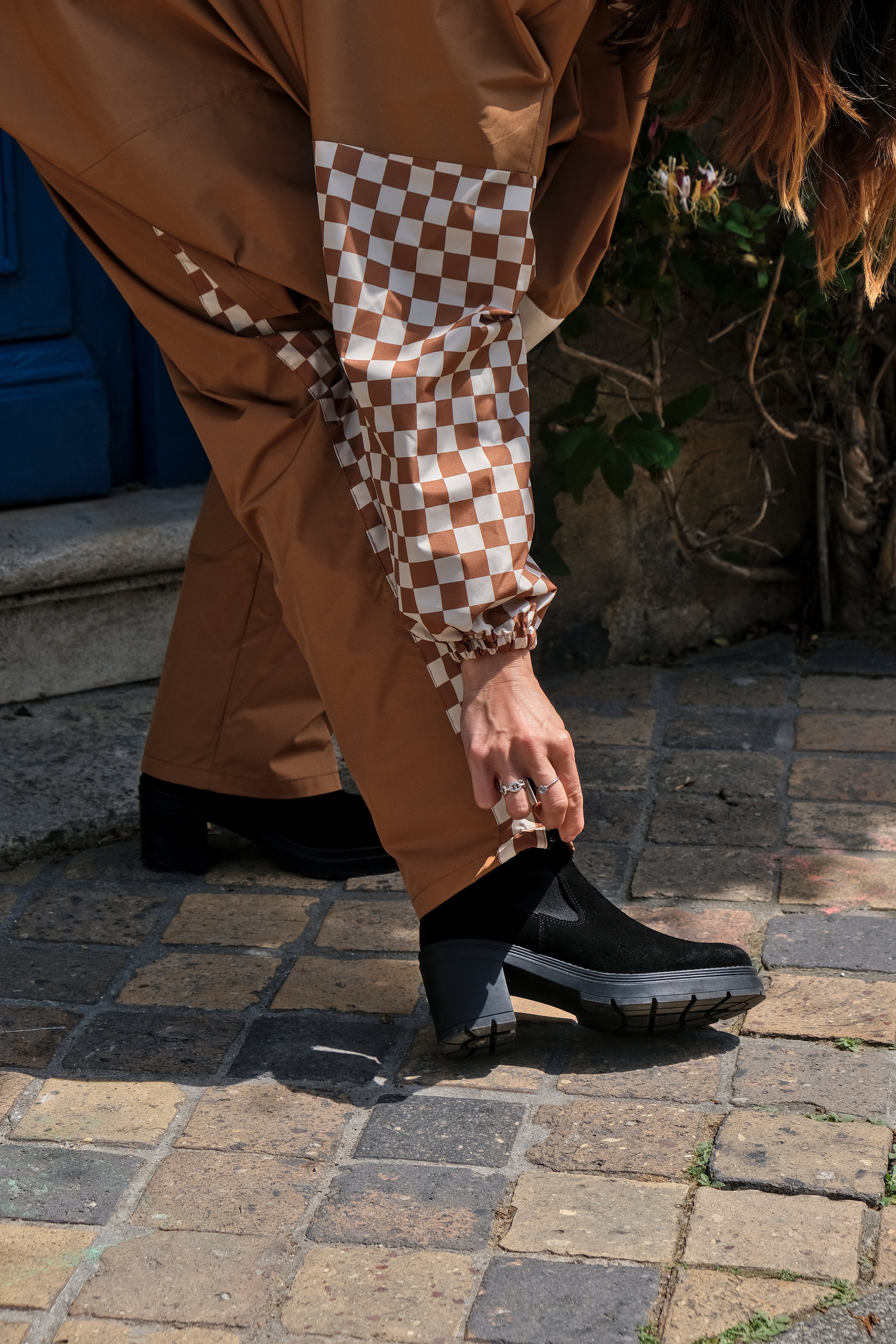 Pantalon de pluie Damiers Marron