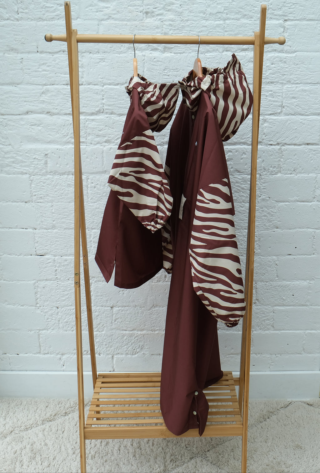 Poncho long Chocolate Zebra Kids