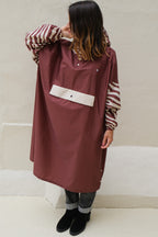 Poncho long Chocolate Zebra