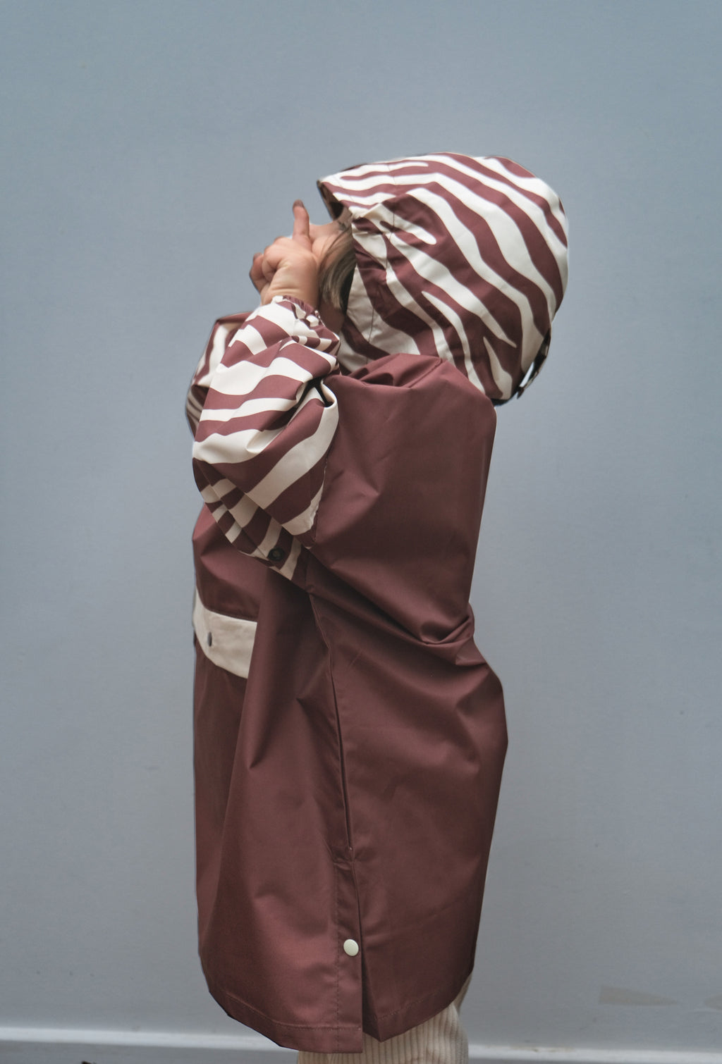 Poncho long Chocolate Zebra Kids
