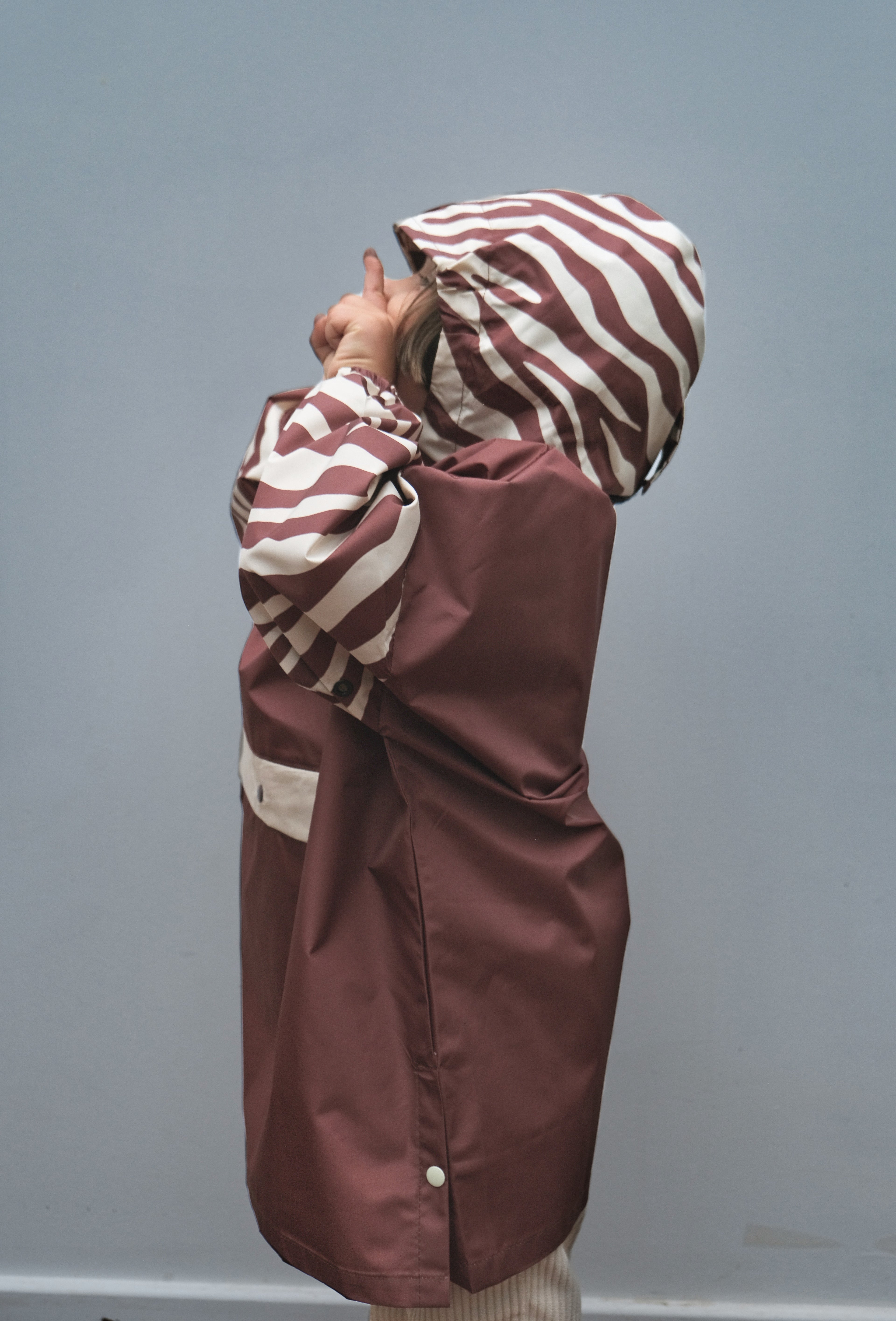 Poncho long Chocolate Zebra Kids