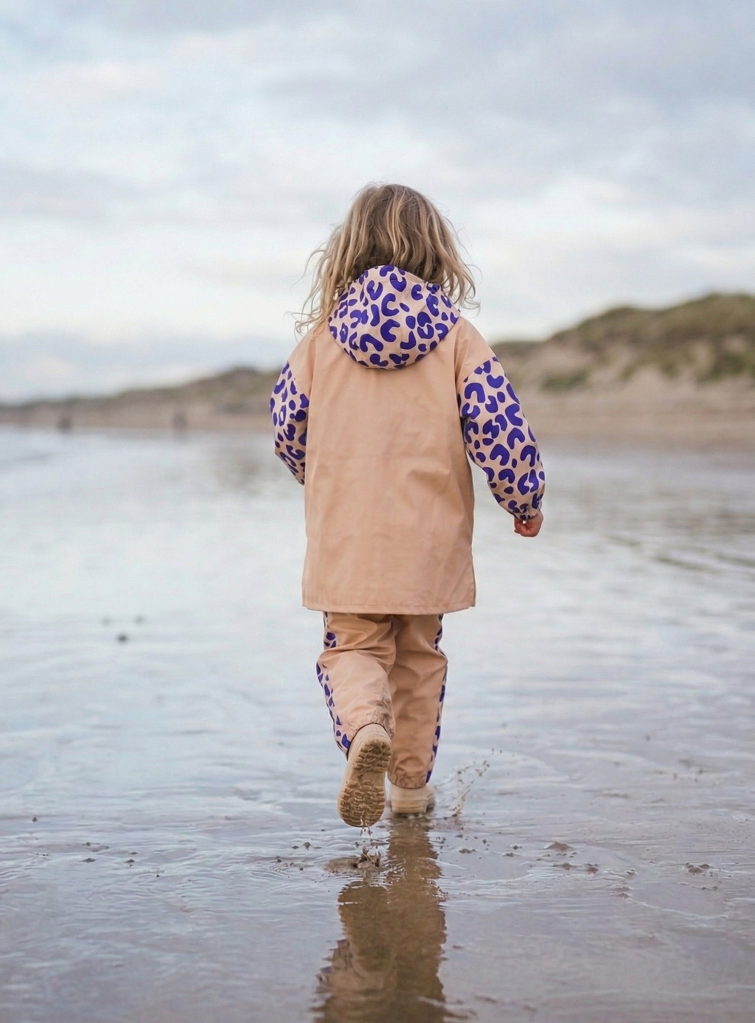 NEW - Poncho Long Blue Leo Kids