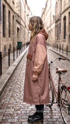 NEW - Poncho long Brown Blush