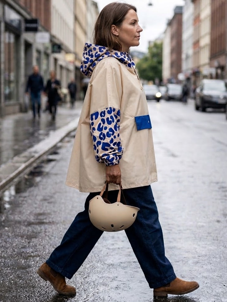 Poncho court Blue Leo