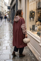 Poncho long Chocolate Zebra
