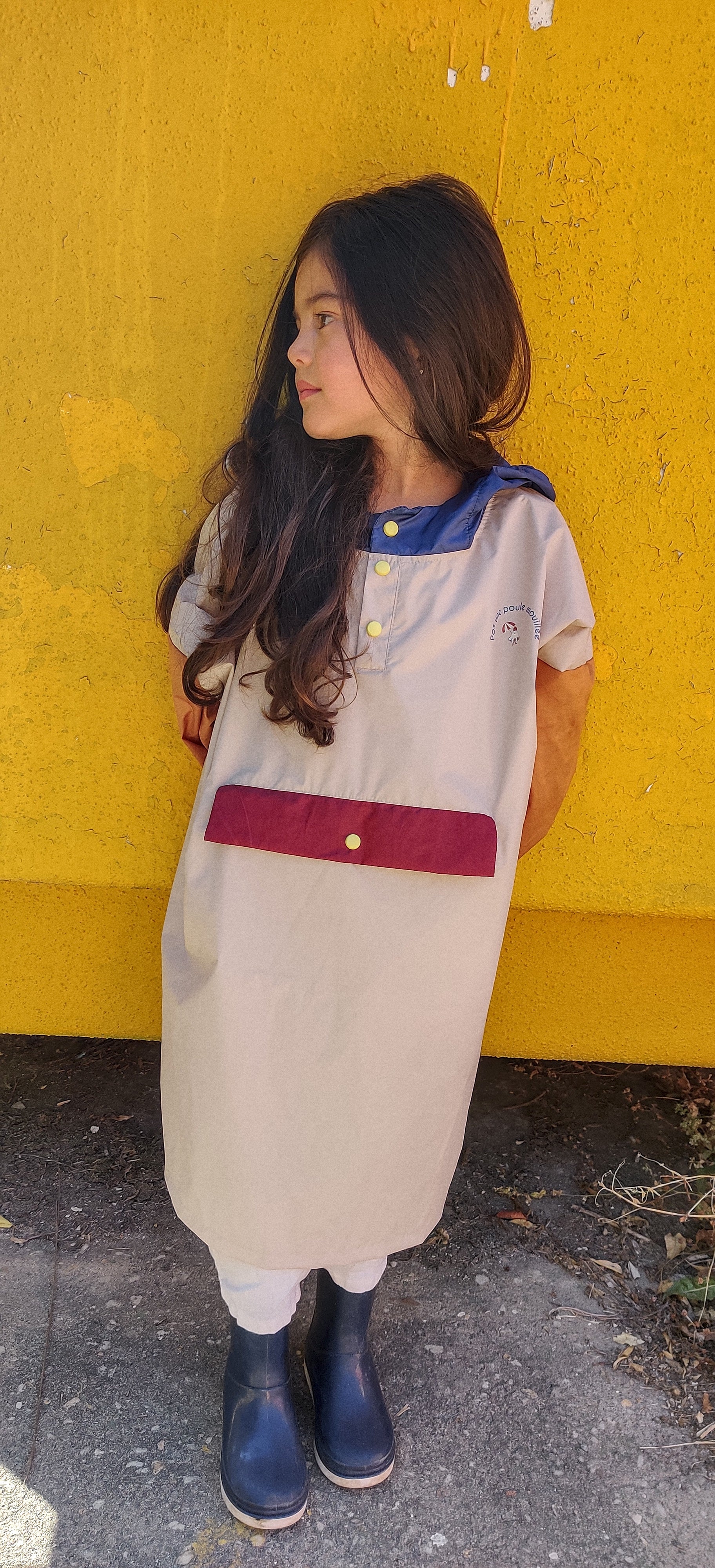 Poncho Capuche Bleue Kids