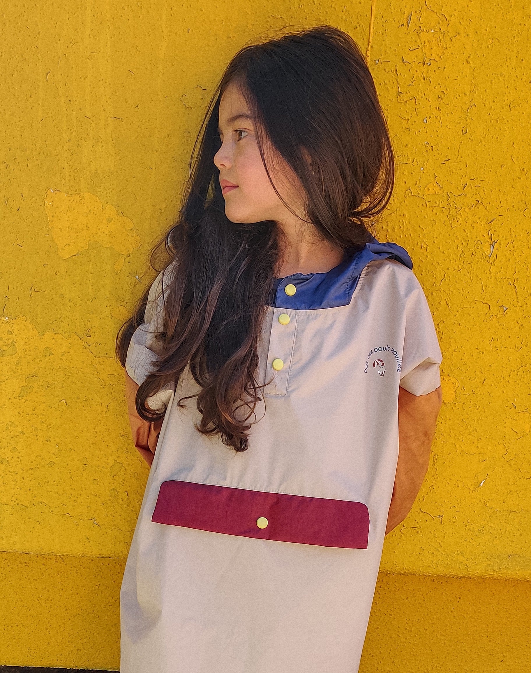 Poncho Capuche Bleue Kids