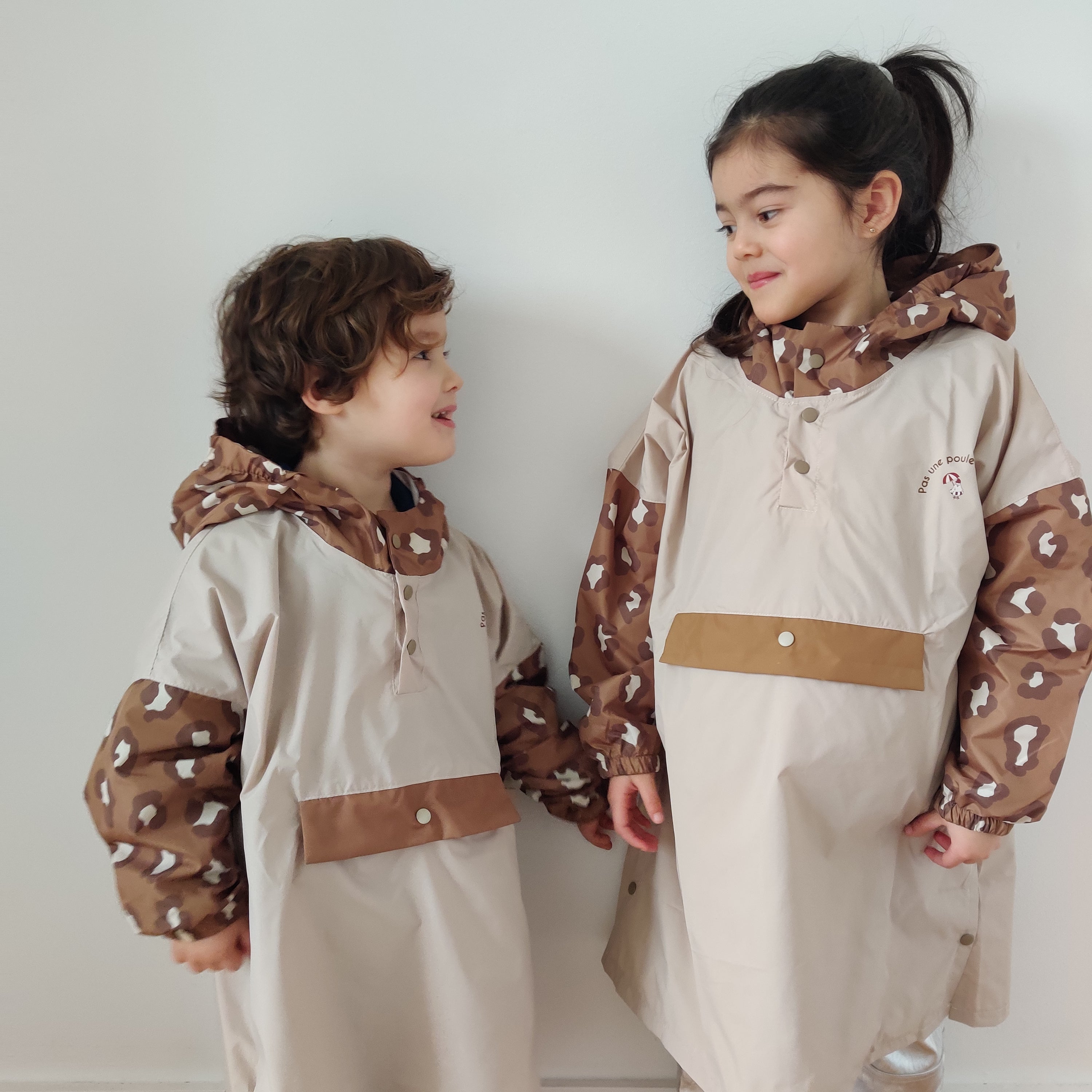 Poncho long Léopard Kids