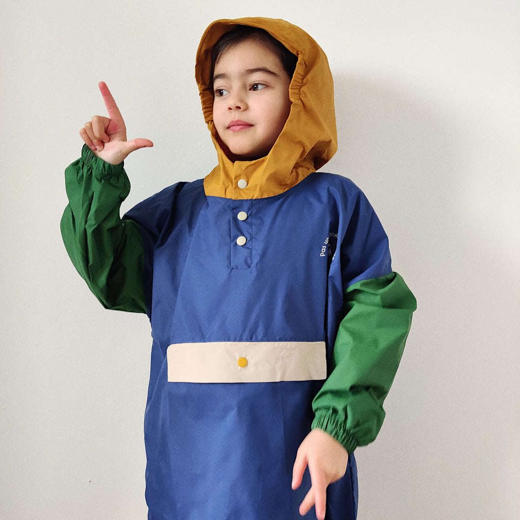 Poncho long Ash Blue Kids