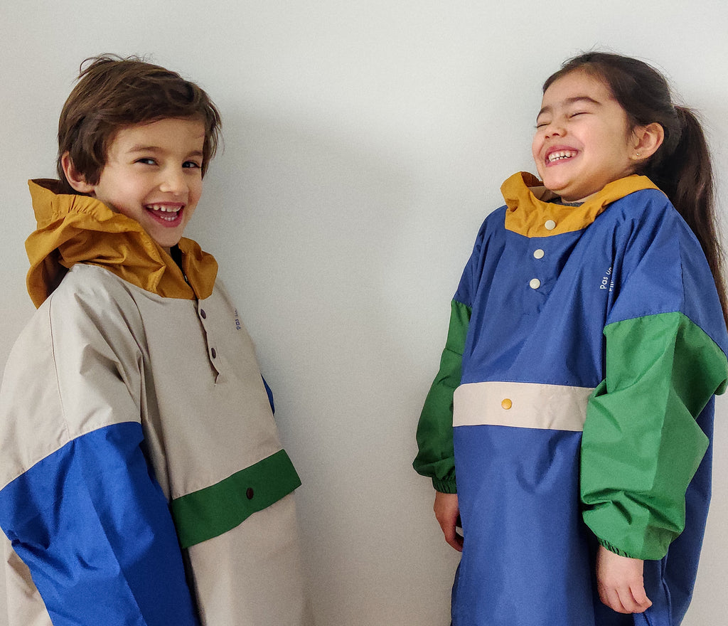 Poncho long Ash Blue Kids