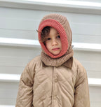 Cagoule marron et terracotta