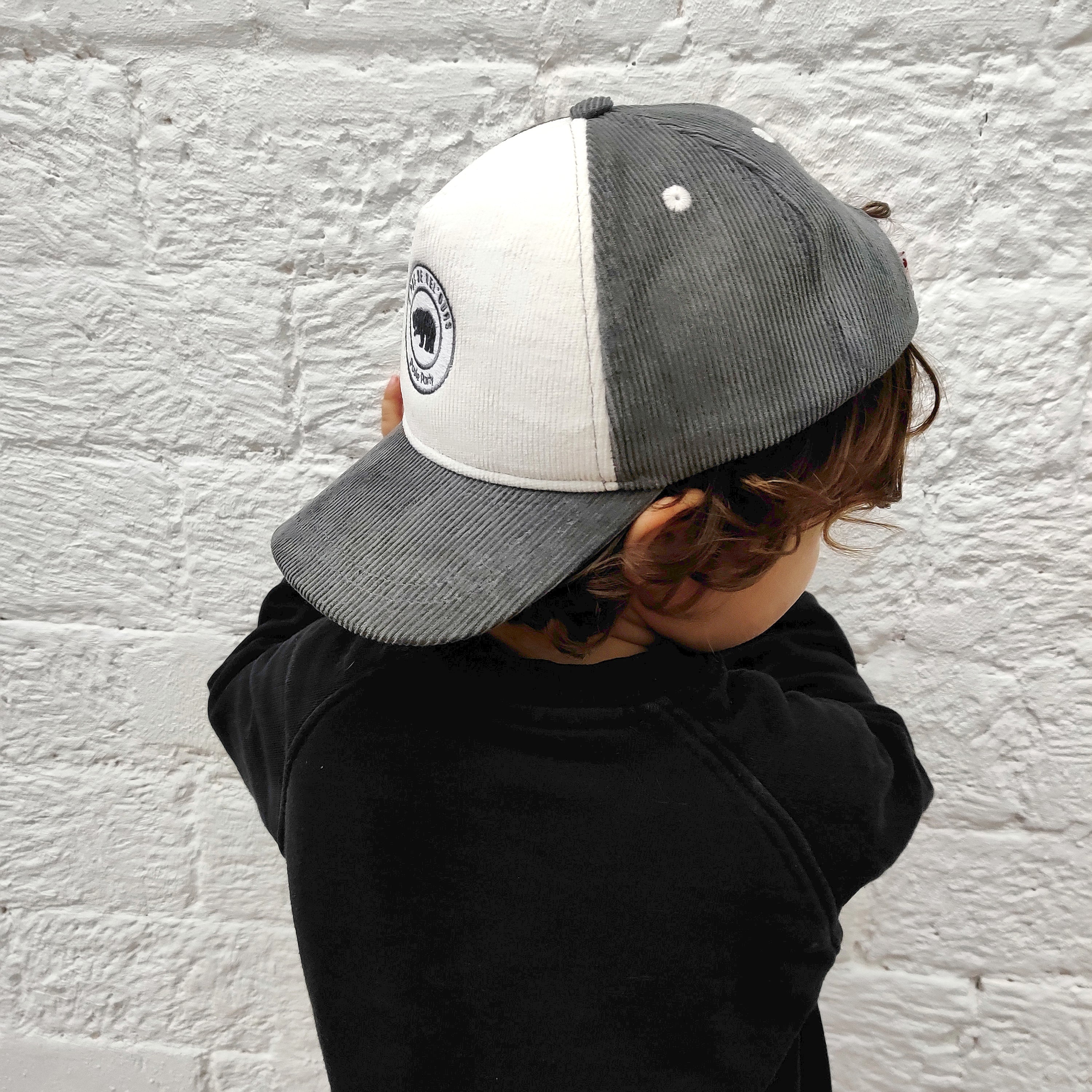 Casquette velours Pearl Grey