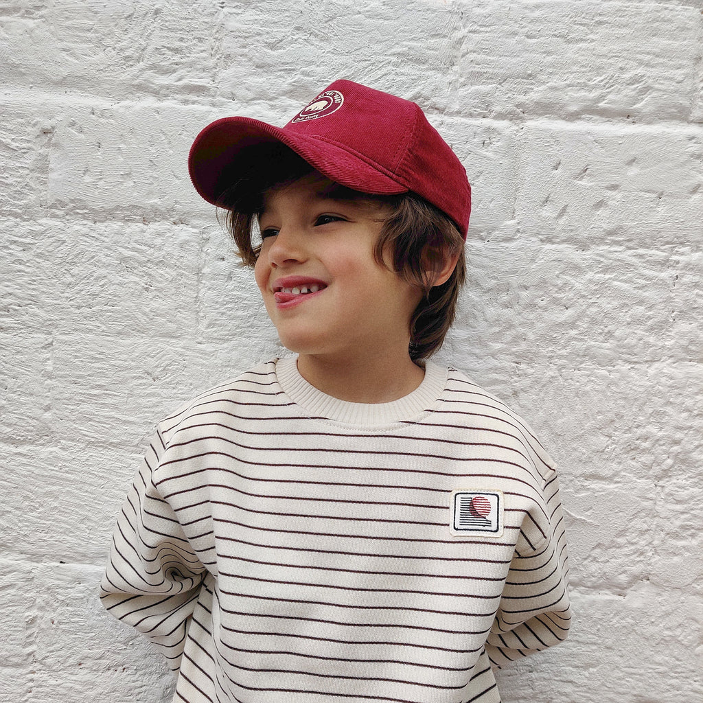Casquette velours Bordeaux