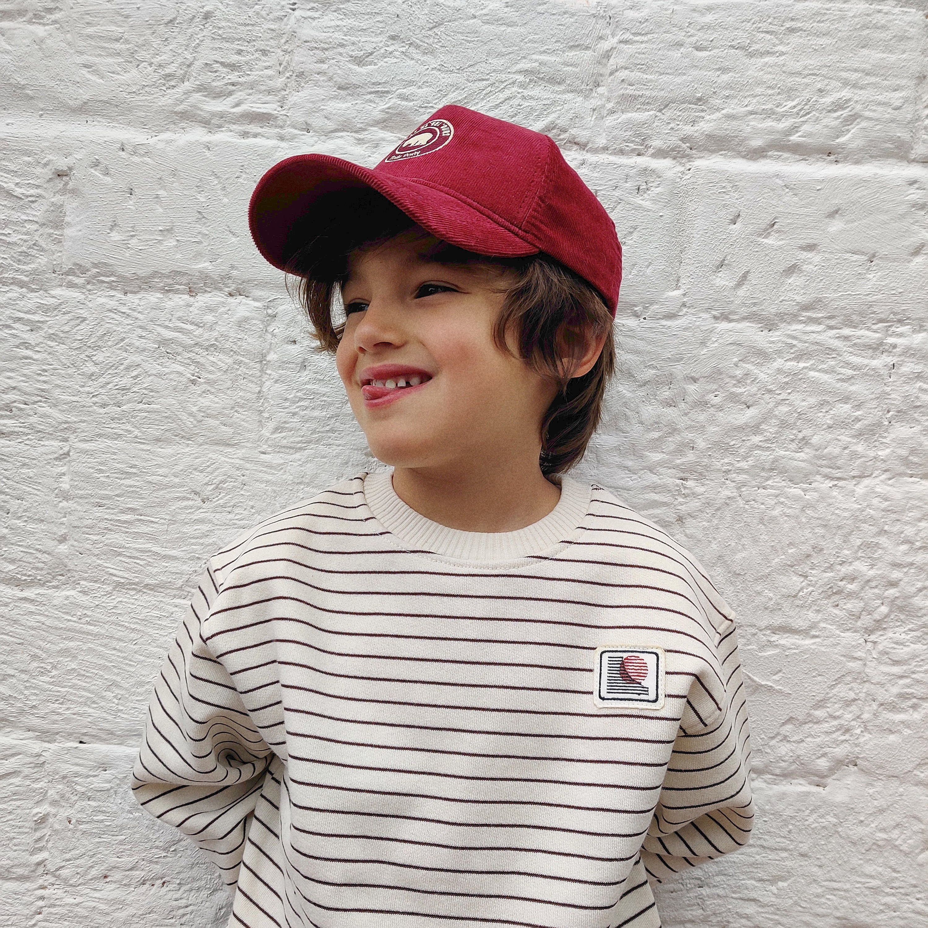 Casquette velours Bordeaux