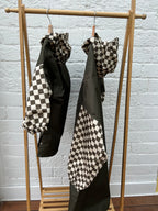 Poncho long Damiers kaki