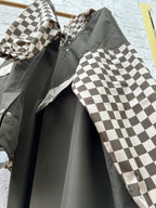 Poncho long Damiers kaki Kids