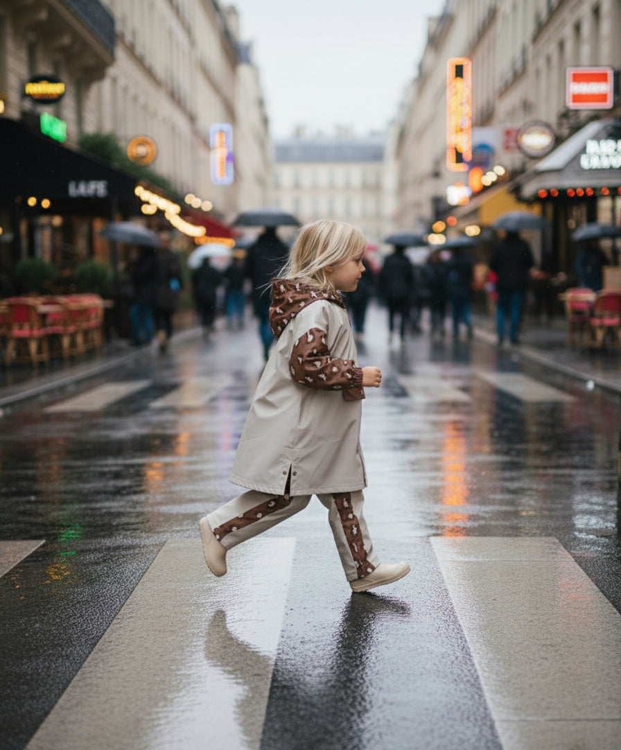 Poncho long Léopard Kids