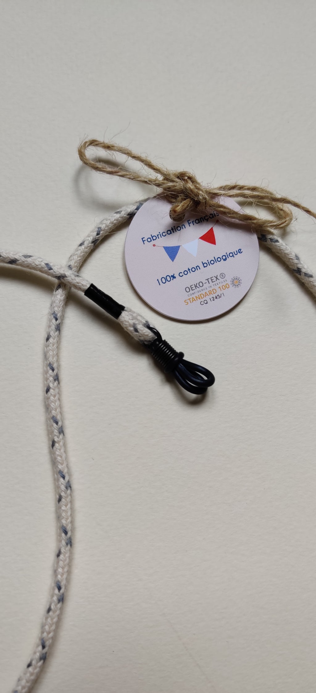 Notre cordon à lunettes enfants et adultes- Ecru