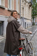 Poncho long Damiers kaki