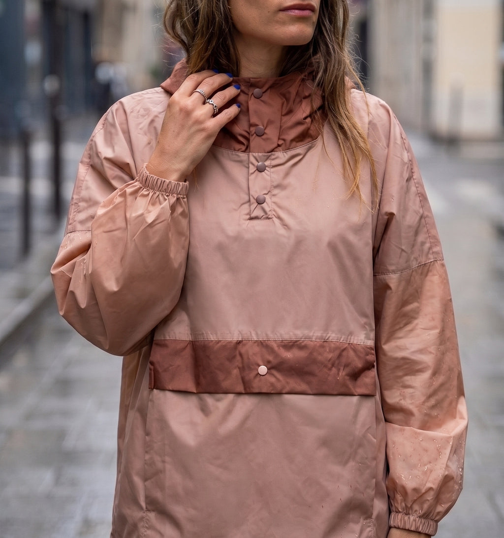 NEW - Poncho long Brown Blush