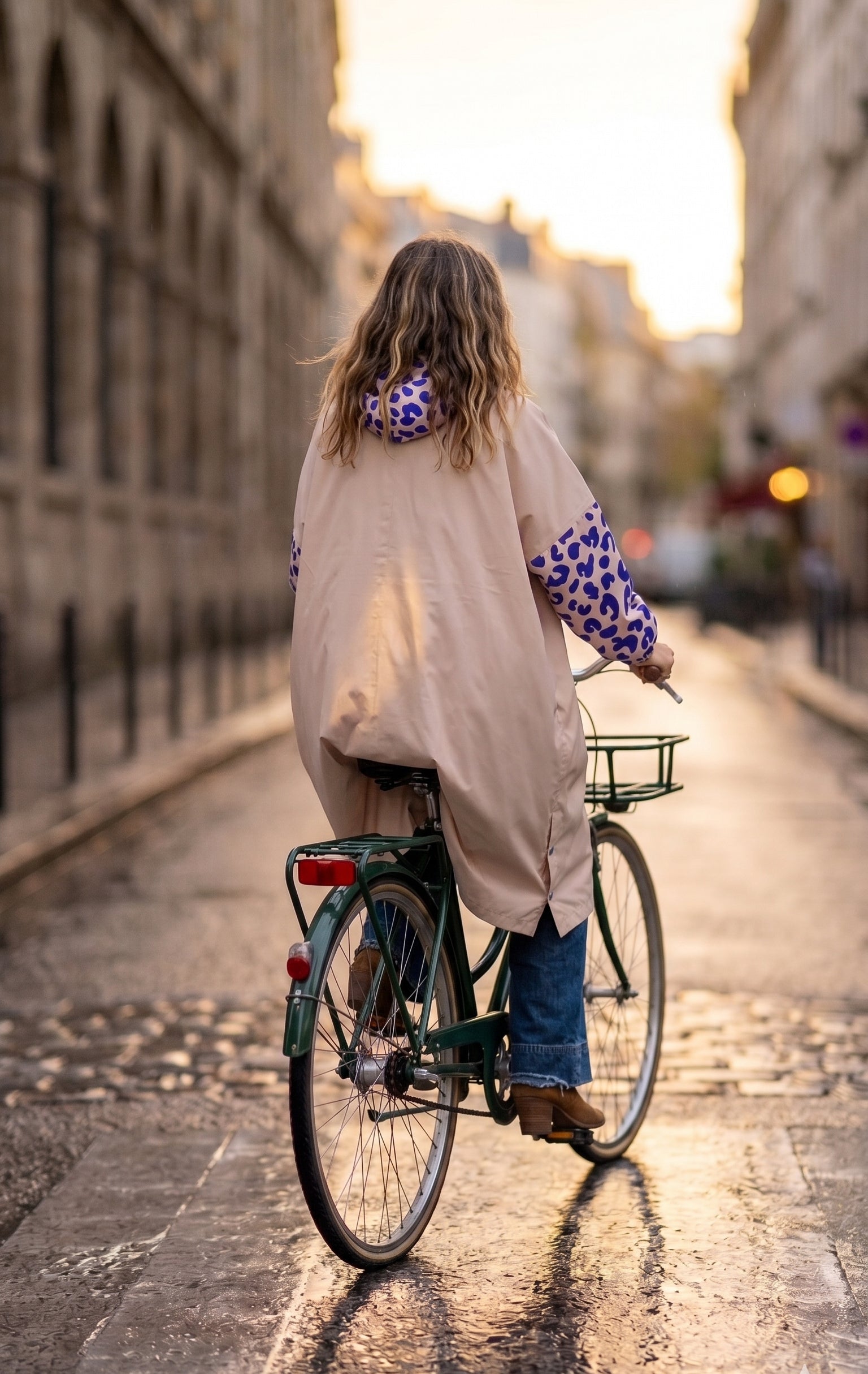 NEW - Poncho long Blue Leo