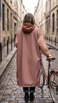 NEW - Poncho long Brown Blush