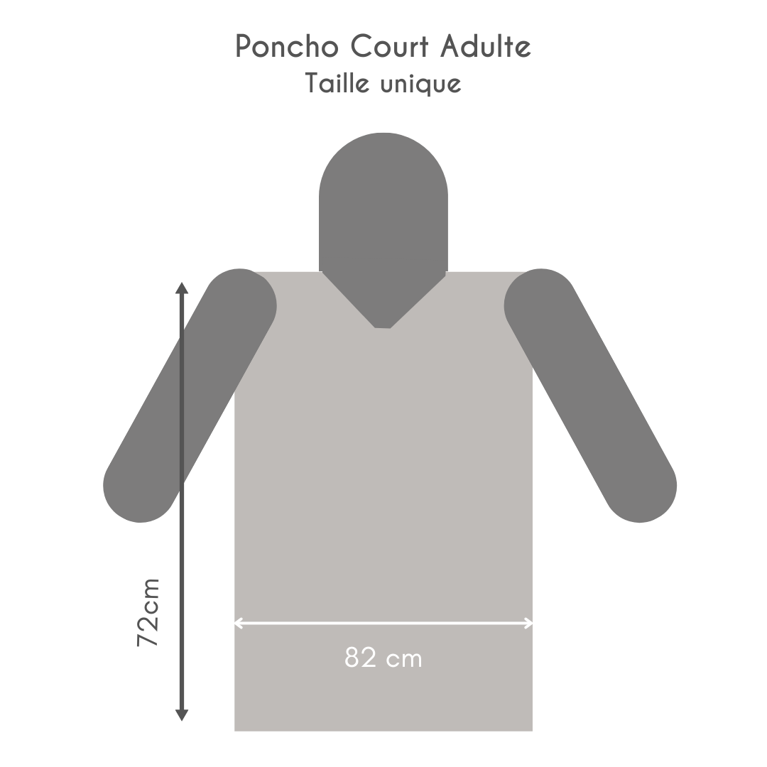 Poncho court Ash Blue