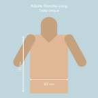NEW - Poncho long Brown Blush