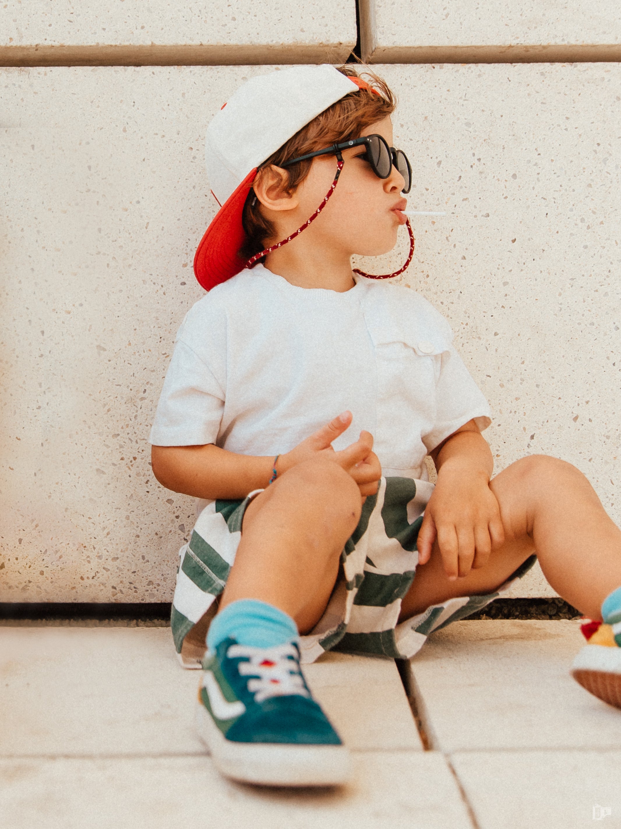 Notre cordon à lunettes enfants et adultes - Bordeaux et écru
