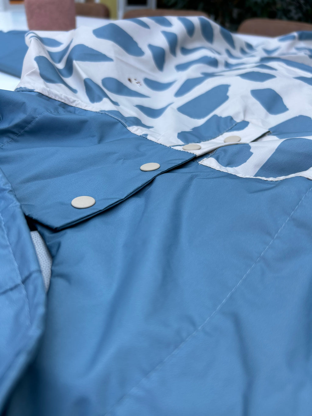 Poncho long Icy Blue