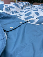 Poncho long Icy Blue
