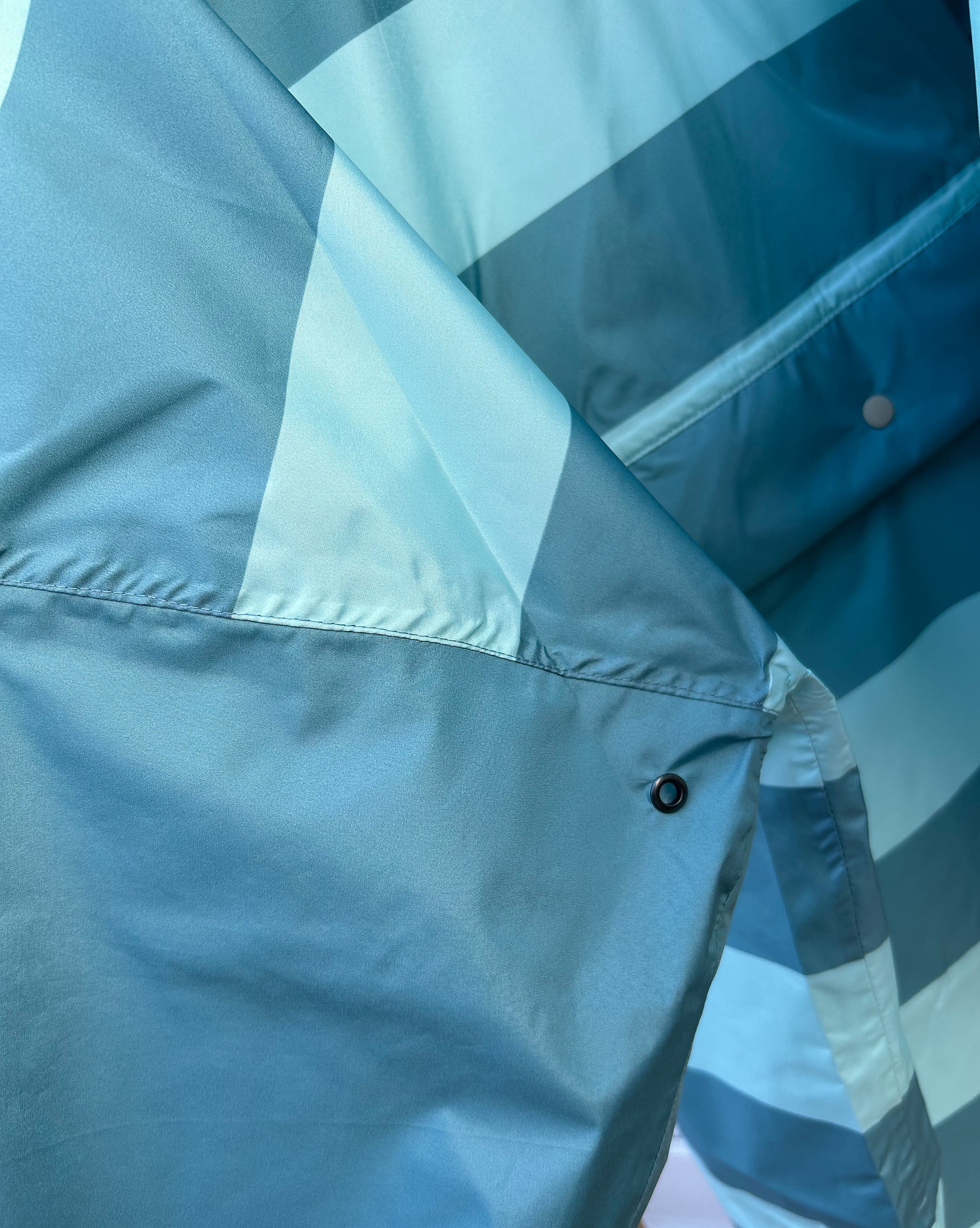 Poncho long Green Stripes