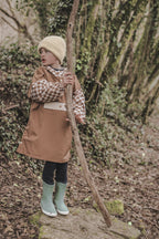 Poncho long Damier Marron Kids