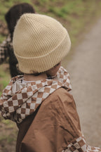 Poncho long Damier Marron Kids