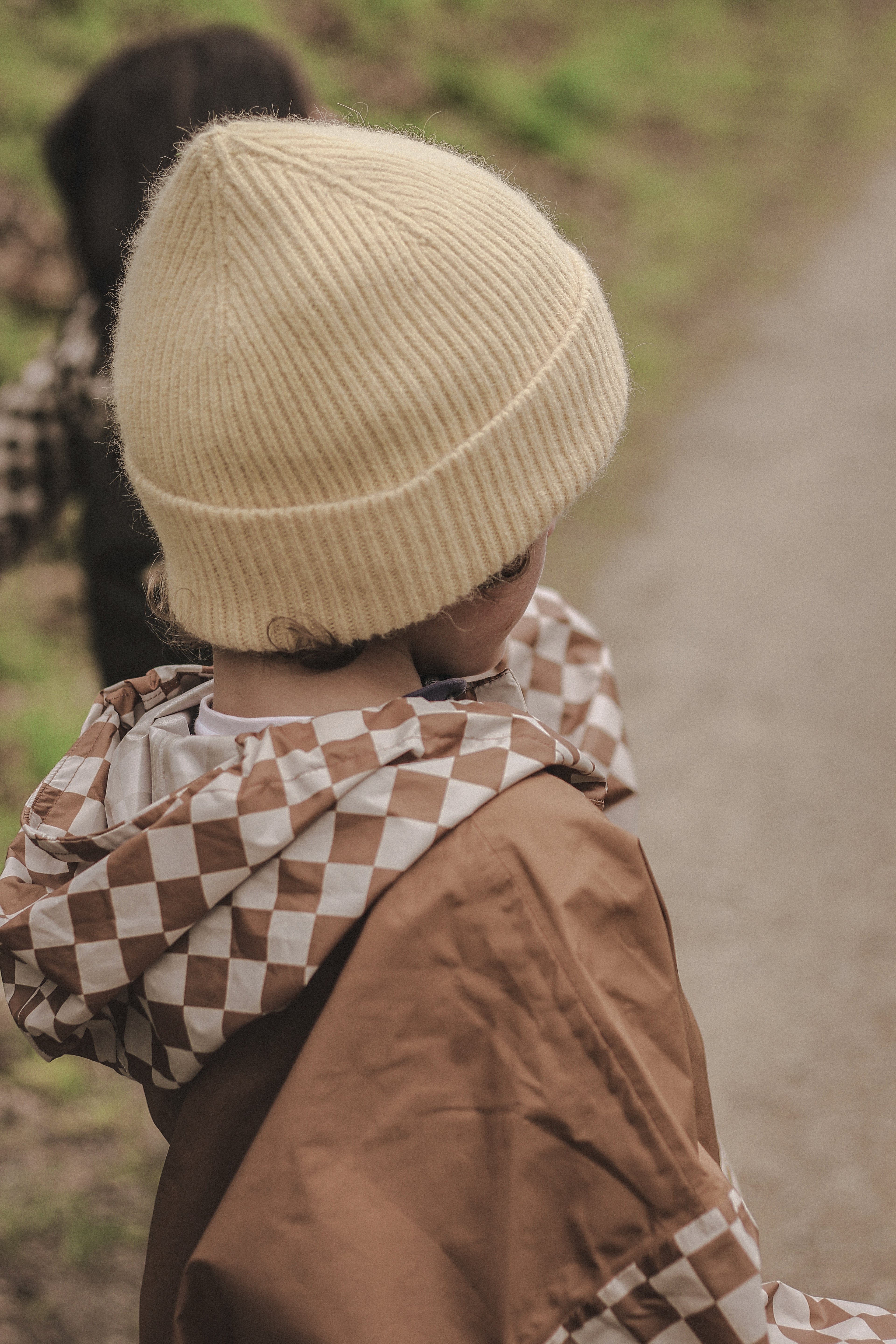 Poncho long Damier Marron Kids
