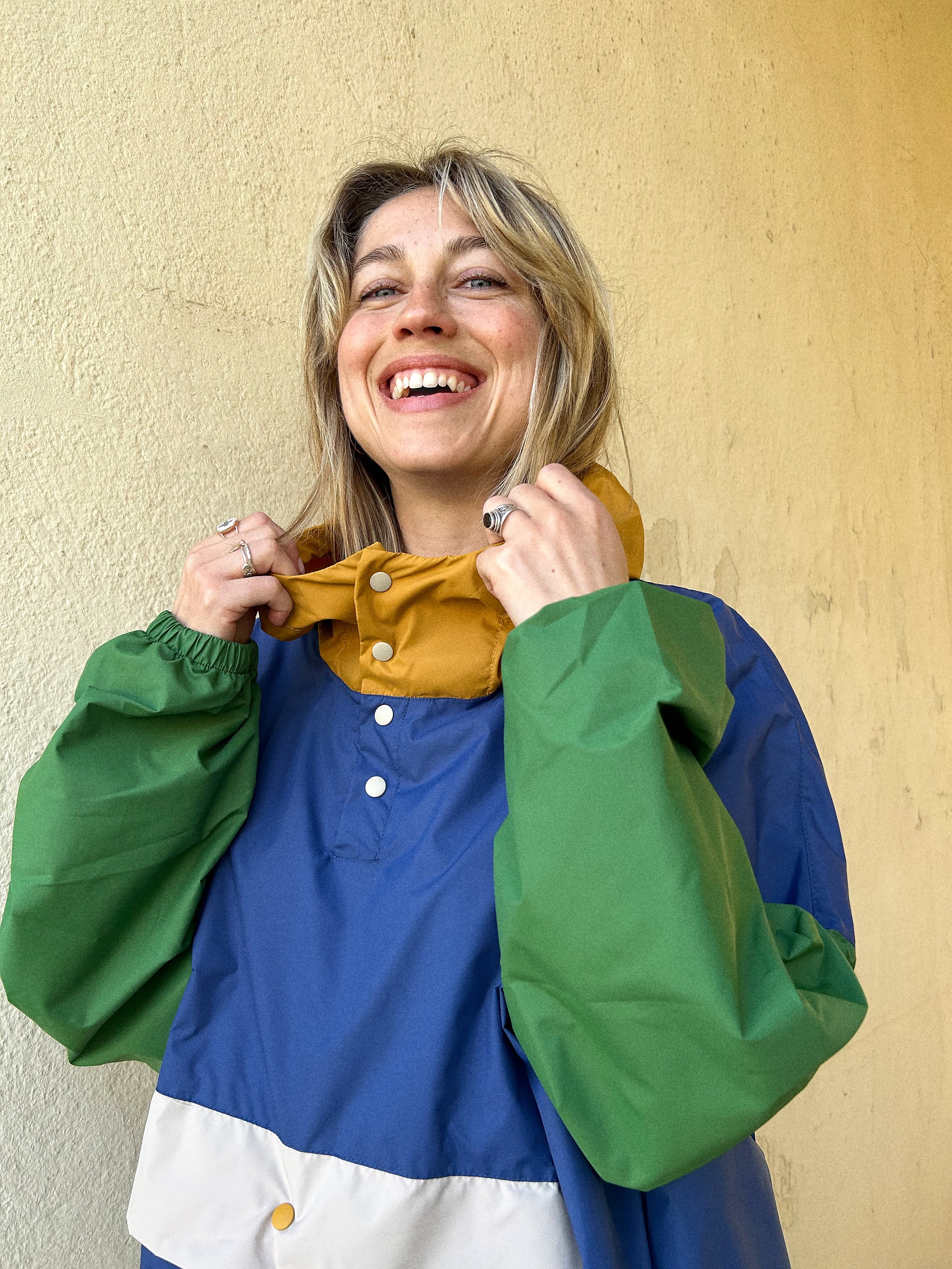 Poncho long Ash Blue